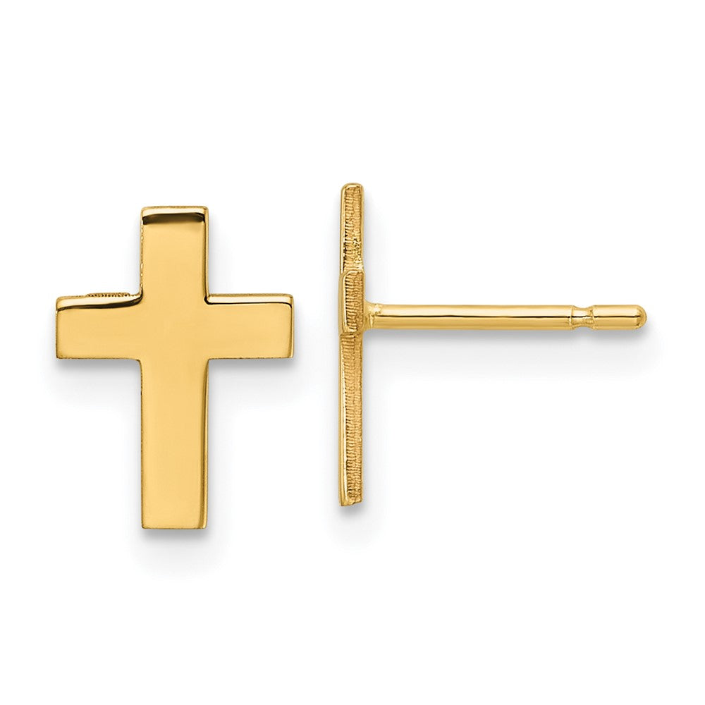 14k Polished Cross Earrings - 2
