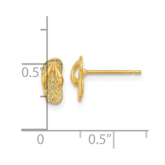 14k Polished Flip Flop Post Earrings