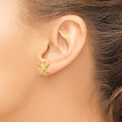 14k Polished Starfish Post Earrings