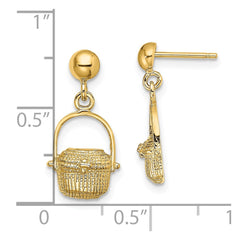 14K Nantucket Basket Earrings