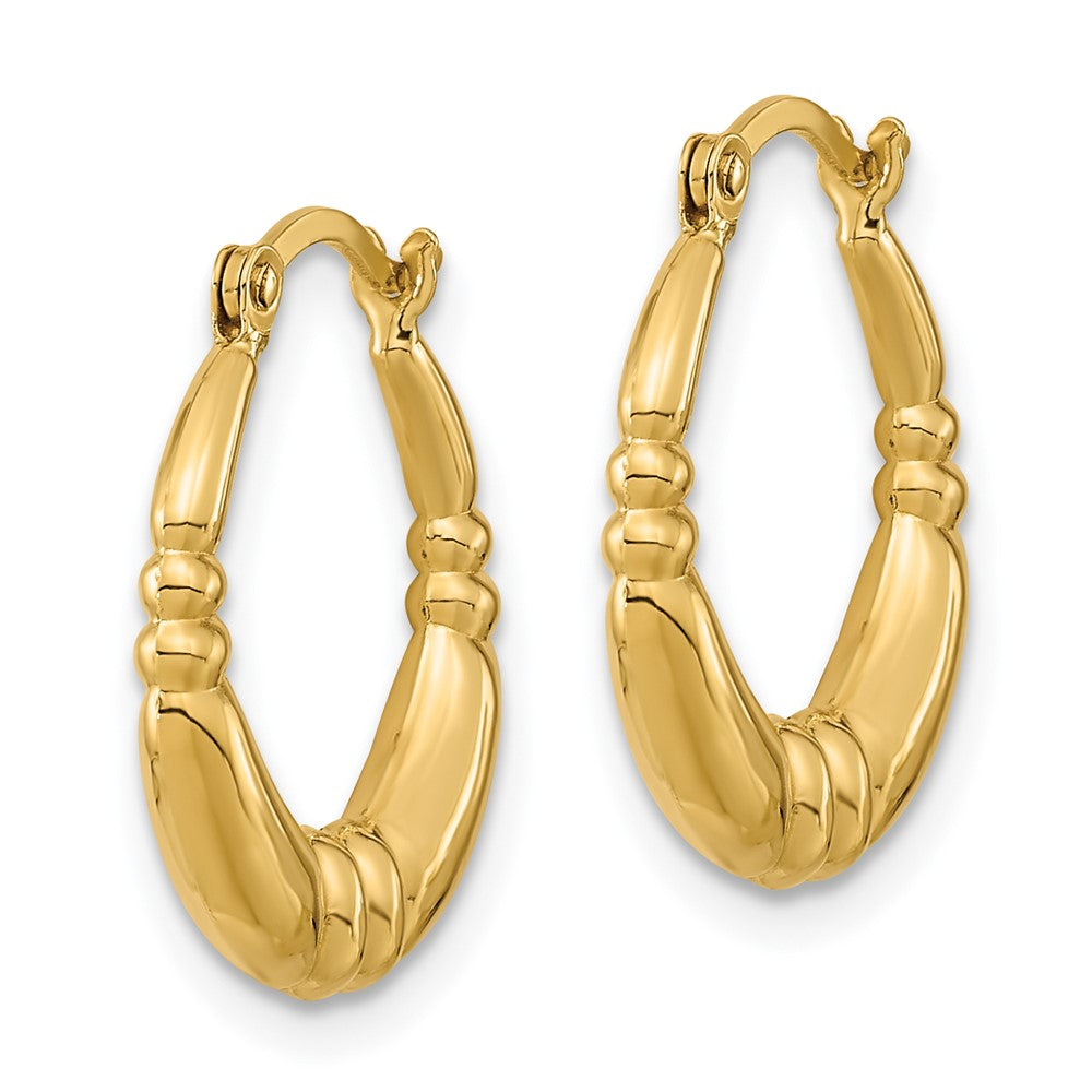 14K Polished Hoop Earrings - 2