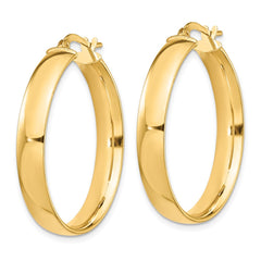 14k High Polished 5mm Hoop Earrings - 2