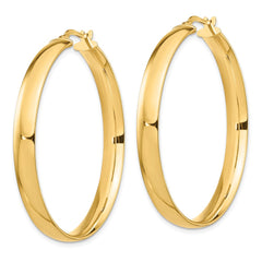 14k High Polished 5mm Hoop Earrings - 4