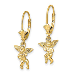 14k Angel Leverback Earrings - 2