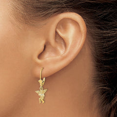 14k Angel Leverback Earrings - 2