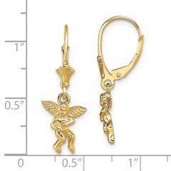 14k Angel Leverback Earrings - 2