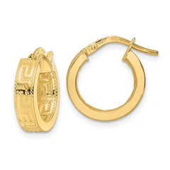 14K Polished Hoop Earrings - 6