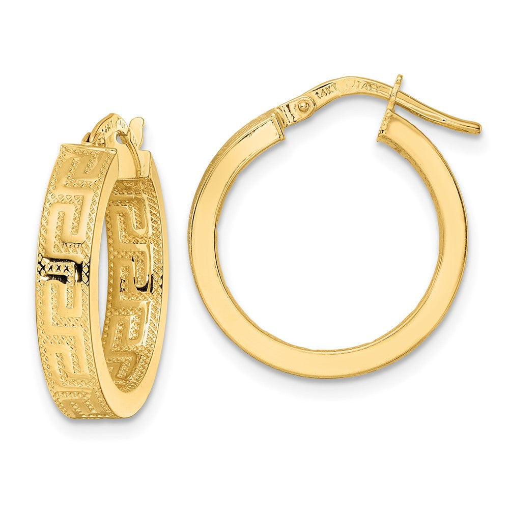 14K Polished Hoop Earrings - 11