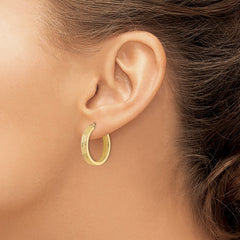 14K Polished Hoop Earrings - 8