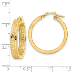 14K Polished Hoop Earrings - 8