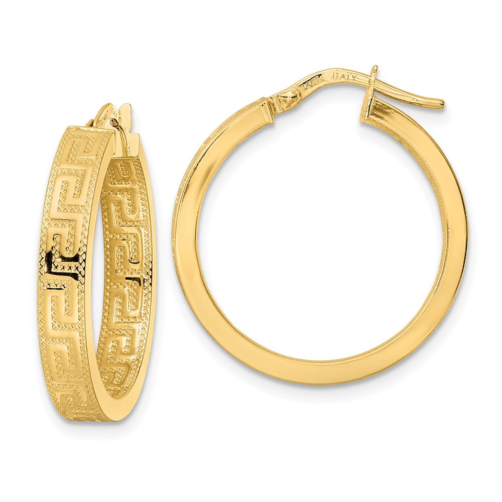 14K Polished Hoop Earrings - 8