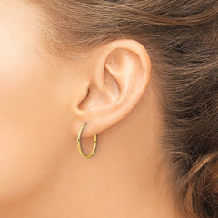 14k D/C 1.50mm Endless Hoop Earrings - 5