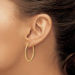 14k D/C 1.50mm Endless Hoop Earrings - 6