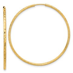 14k D/C 1.50mm Endless Hoop Earrings - 2