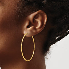 14k D/C 1.50mm Endless Hoop Earrings - 7