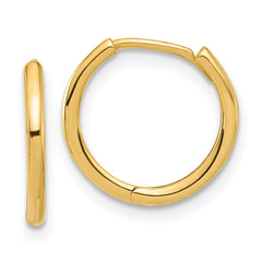 14K Polished Hinged Hoop Earrings - 5