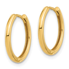 14K Polished Hinged Hoop Earrings - 3