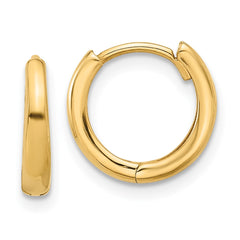 14K Polished Hinged Hoop Earrings - 7