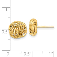 14K Polished Love Knot Post Earrings - 5