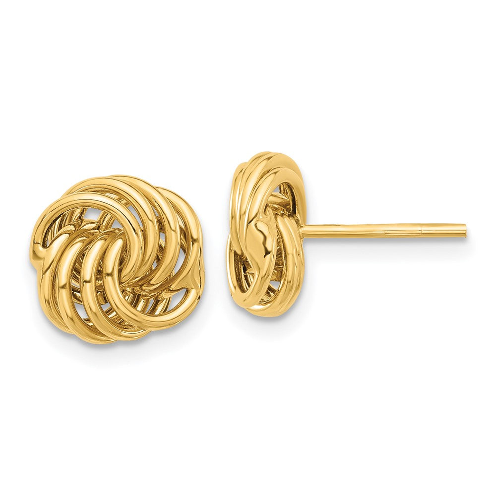 14K Polished Love Knot Post Earrings - 5