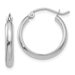 14k White Gold Hoop Earrings - 5