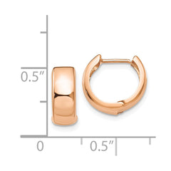 14K Rose Gold Hinged Hoop Earrings - 2