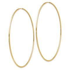 14k Polished Endless Tube Hoop Earrings - 7