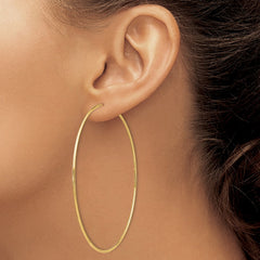 14k Polished Endless Tube Hoop Earrings - 7