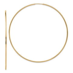 14k Polished Endless Tube Hoop Earrings - 7