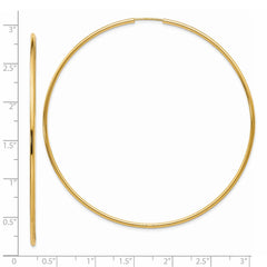 14K Endless Hoop Earrings - 2