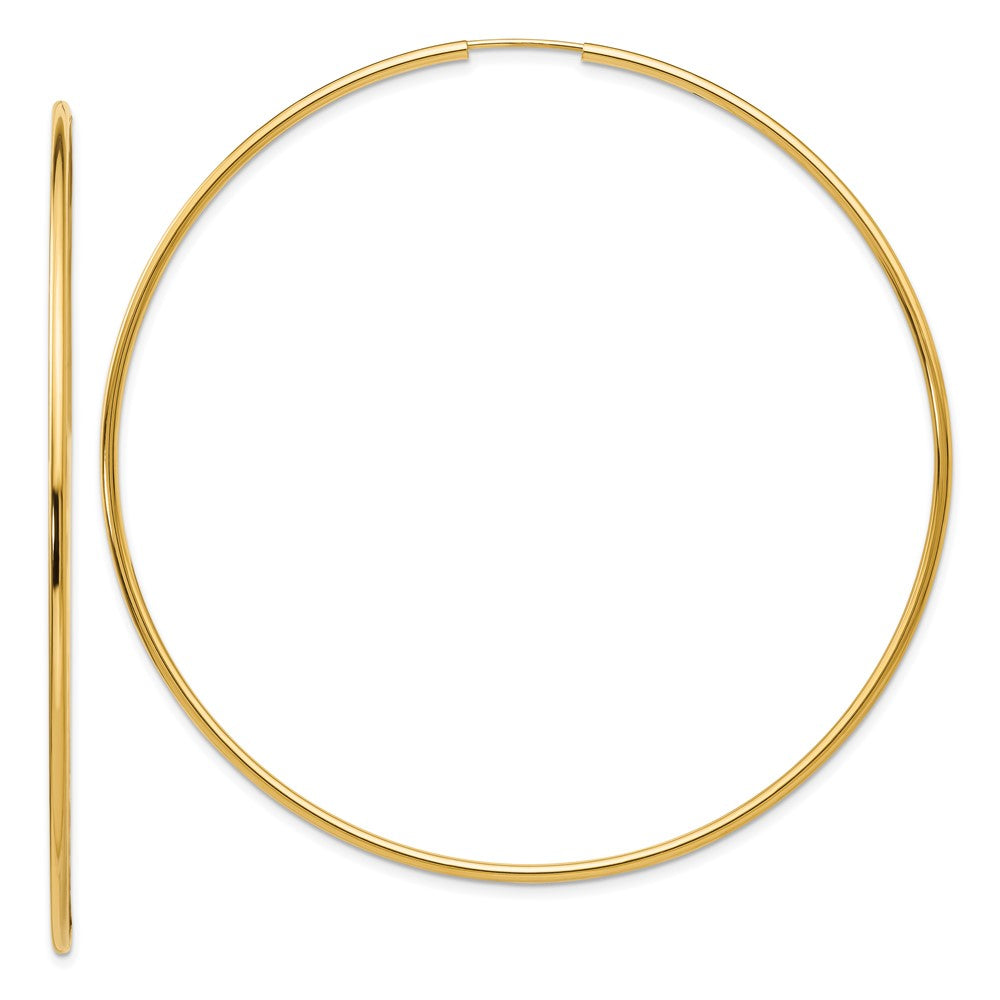 14K Endless Hoop Earrings - 2