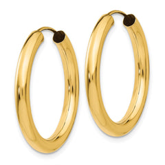 14k Polished Endless Tube Hoop Earrings - 6
