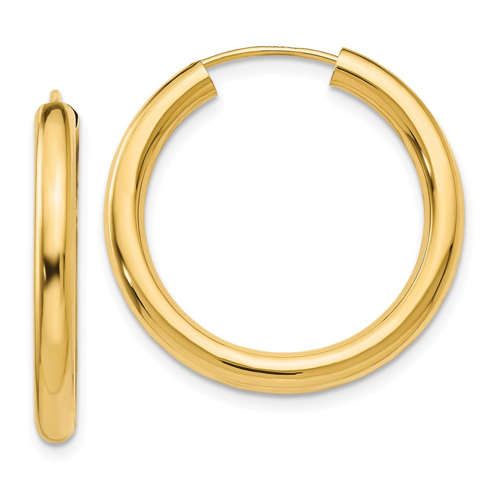 14k Polished Endless Tube Hoop Earrings - 6