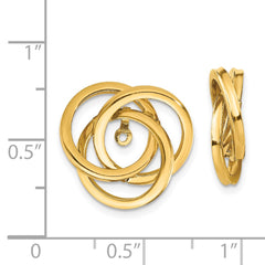 14k Polished Love Knot Earring Jackets - 2