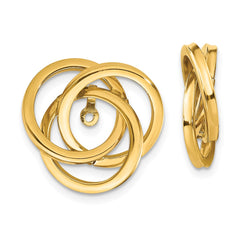 14k Polished Love Knot Earring Jackets - 2