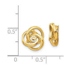 14k Polished Love Knot Earring Jackets - 6