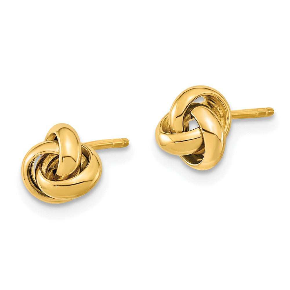 14K Polished Love Knot Post Earrings - 3