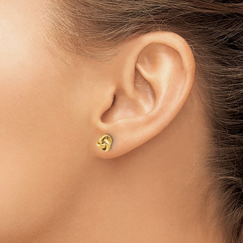 14K Polished Love Knot Post Earrings - 3