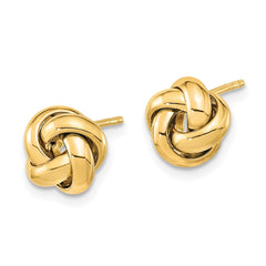 14K Polished Love Knot Post Earrings - 2