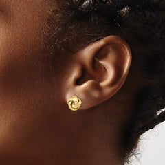 14K Polished Love Knot Post Earrings - 2