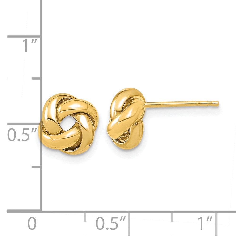 14K Polished Love Knot Post Earrings - 2
