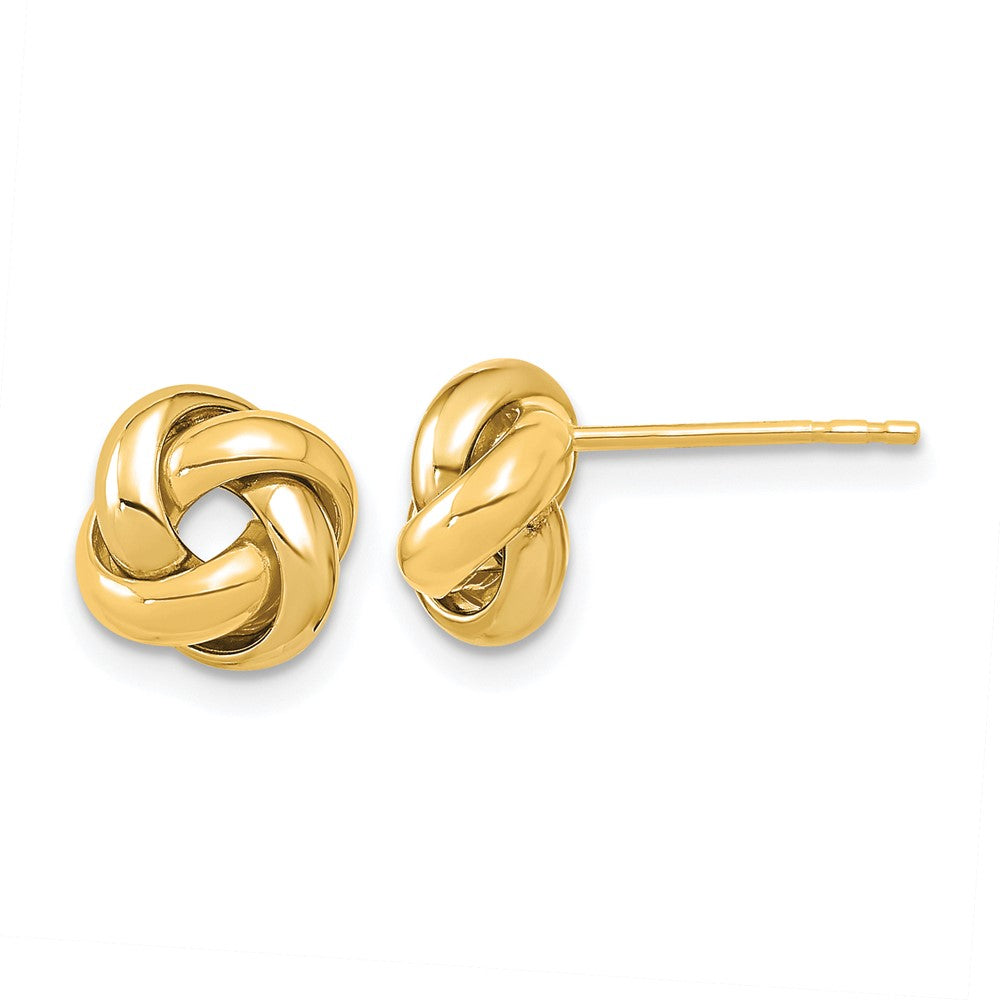 14K Polished Love Knot Post Earrings - 2