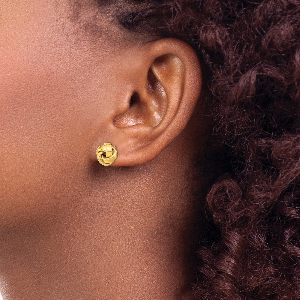 14k Polished Love Knot Post Earrings - 6