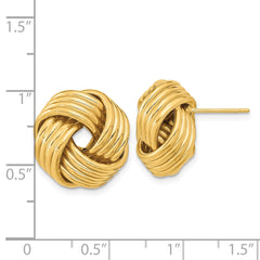 14k Polished Love Knot Post Earrings - 2