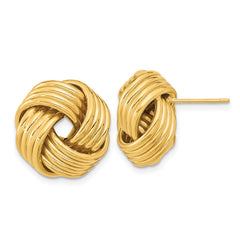 14k Polished Love Knot Post Earrings - 2