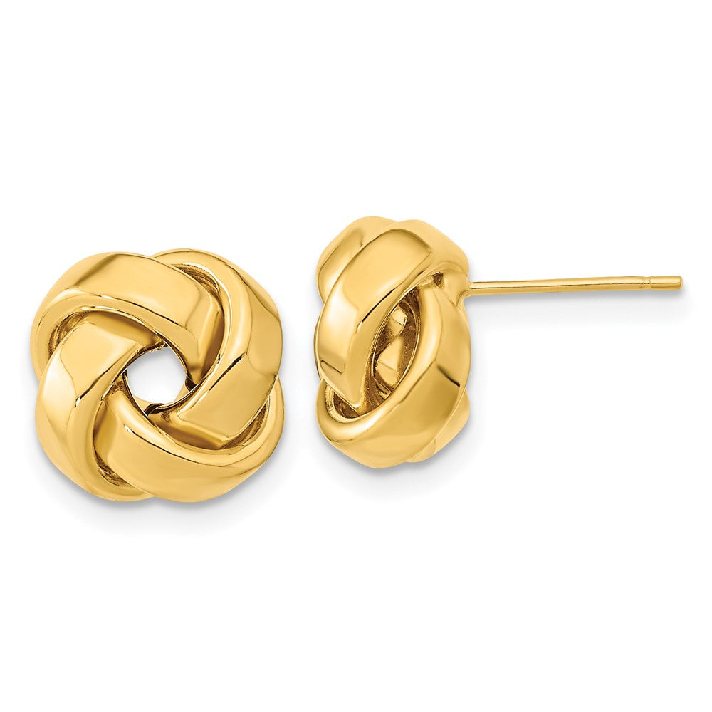 14k Polished Love Knot Post Earrings - 7