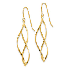 14K Twisted Dangle Earrings - 2