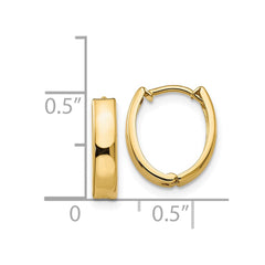 14k Polished Hinged Hoop Earrings