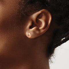 14k Rose Gold Polished Love Knot Post Earrings - 3
