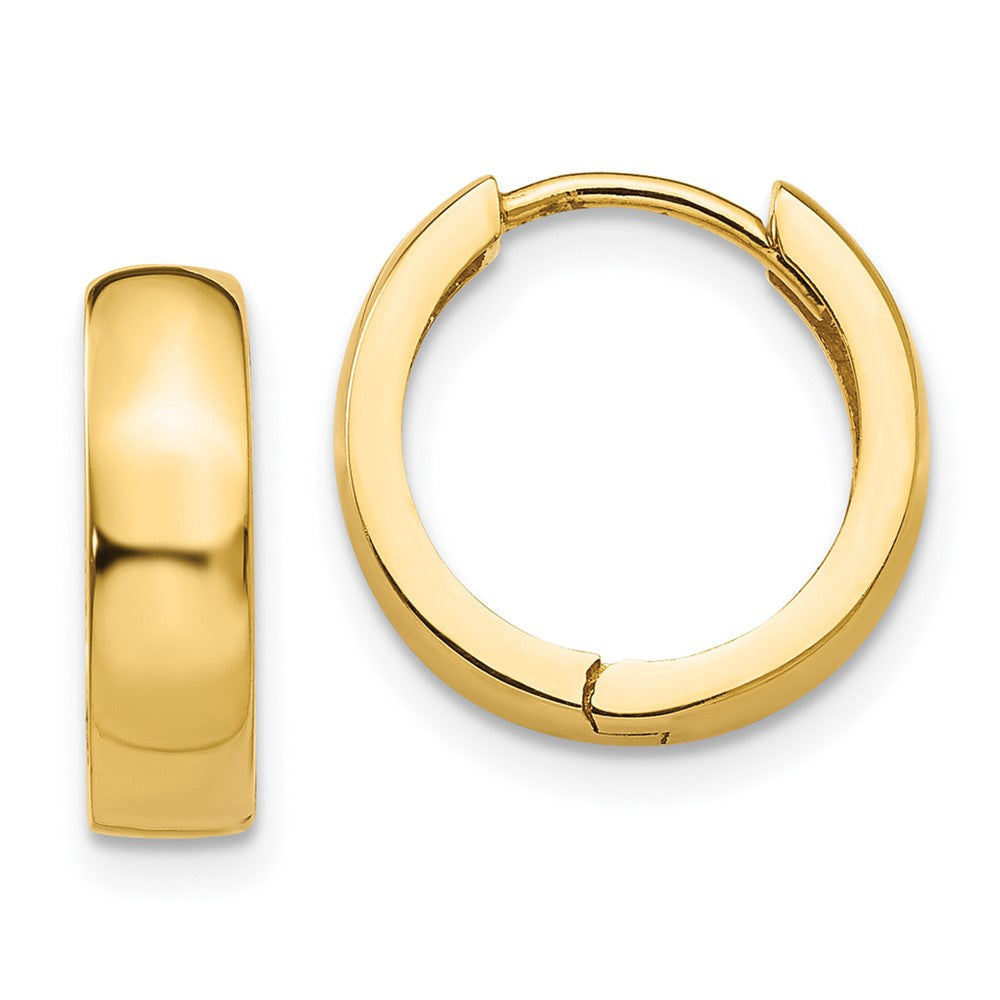 14k Round Hinged Hoop Earrings - 2